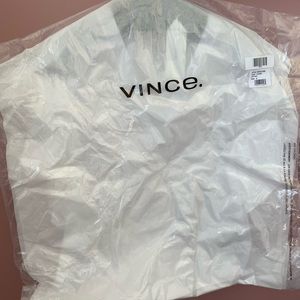 VINCE white shirt. Never worn. Tags and wrapping still on.
